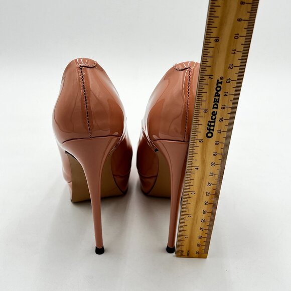 Milooey shoes Nude Pointed Toe Slip On Platform Pumps Sexy High Heels Shoes - Picture 5 of 6